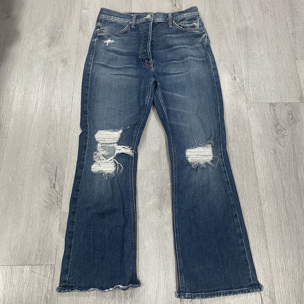 MOTHER Superior The Tripper Your Treat /Mine Sz 28 Distressed Denim Jeans